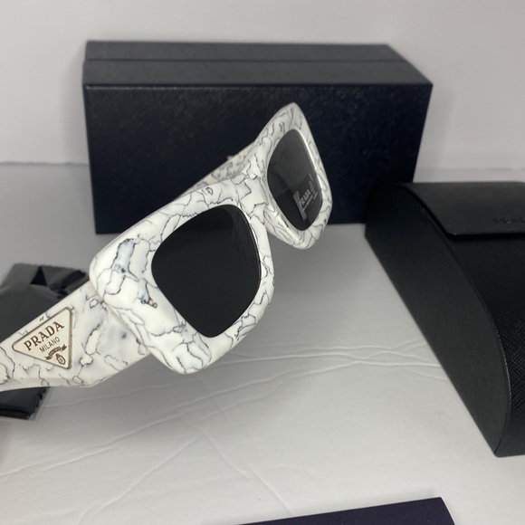 💯 - New - Prada Eyewear Symbole rectangular-frame sunglasses - Picture 14 of 17